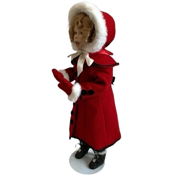 Vintage Porcelain DOLL Little Caroler Shirley Temple Christmas Doll Collection - Picture 3 of 7